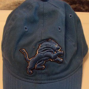 Detroit Lions light blue cap NFL team on the field